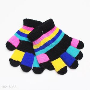 Multicolor Knitted Kids Gloves For Sale