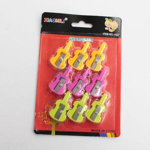 Guitar shape plastic pencil sharpener for school and office