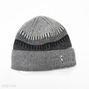 Fashionable design knitted acrylic beanie hat for winter