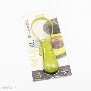 Good quality green 3 in 1 avocado peeler