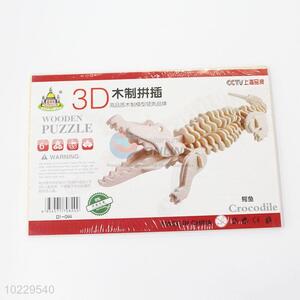 Wholesale DIY 3D crocodile shaped wooden puzzle/gift