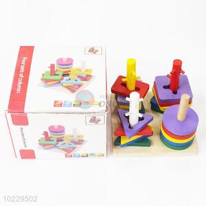 Hot sale building blocks wooden four sets of column