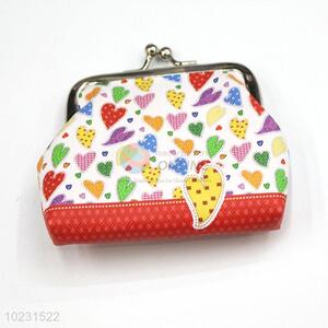 Nice design Multicolor Hearts PVC Coin Bag