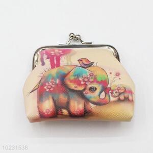 Womens Exquisite Elephant Pattern Wallets PVC Coin Purse