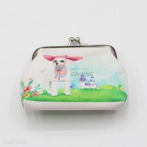 New Dog Printed PVC Coin Purse Wallet Money Bag