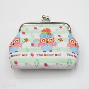 Womens Exquisite Cute Owl Pattern PVC Wallets Coin Purse