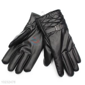 Top quality low price black men glove