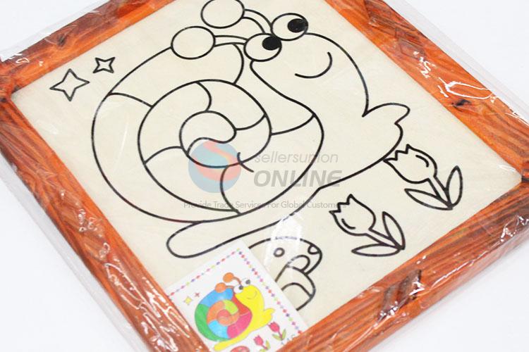 Low price cute best daily use fashion style wooden-frame mud painting