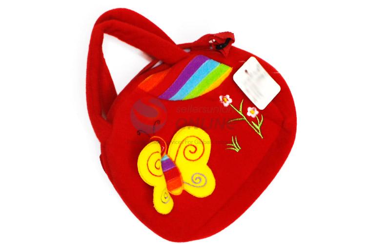 New Design Red Plush Embroidered Hand Bag