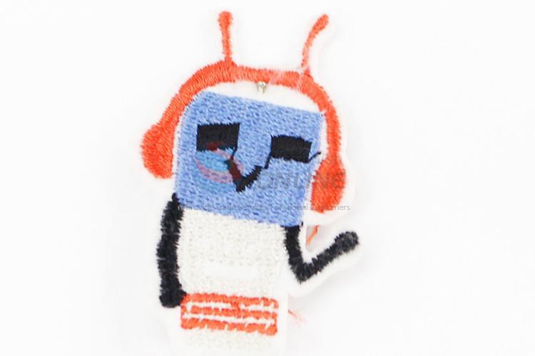 Nice design robot shape shape embroidery badge brooch