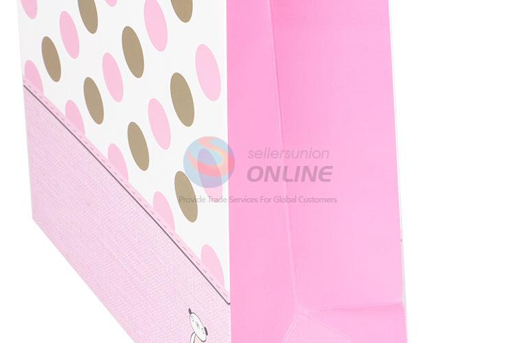 Great Dot Pattern Pink Gift Bag/Paper Packing Bag for Sale