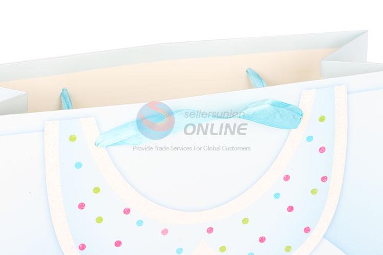 Cute Baby Cloth Design Blue Gilding Gift Bag/Paper Packing Bag for Sale