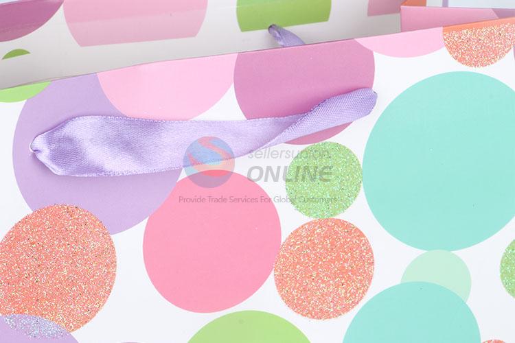 Top Selling Dots Pattern Gilding Gift Bag/Paper Packing Bag for Sale