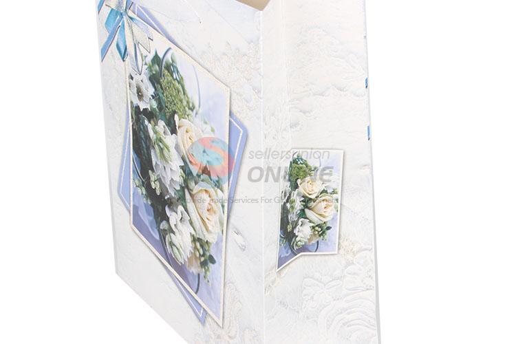 Wholesale Flower Printed Gilding Gift Bag/Paper Packing Bag for Wedding