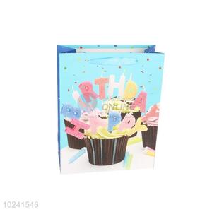 Popular Cake Printed Gilding Gift Bag/Paper Packing Bag for Birthday