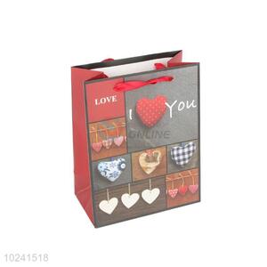 Decorative Heart Printed Gift Bag/Paper Packing Bag for Sale