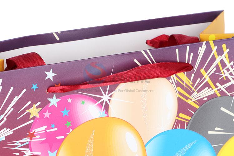 Colorful Balloon Printed Gilding Gift Bag/Paper Packing Bag for Sale