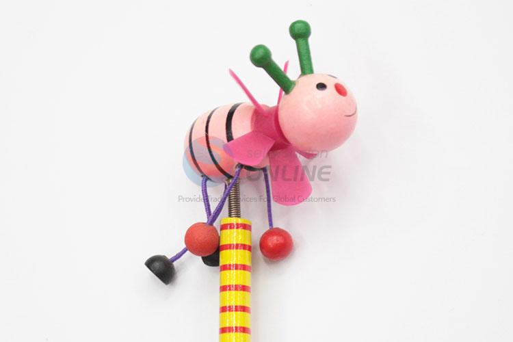 Cheap Price Students Wooden Pencil with Cartoon Toys