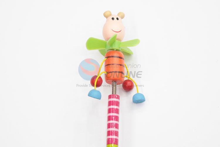 Promotional Gift Students Wooden Pencil with Cartoon Toys