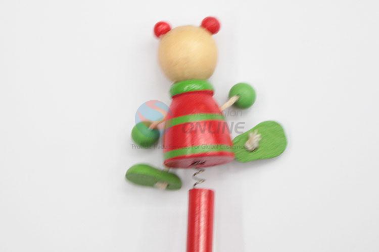 Popular Wholesale Students Stationery Pencil with Wooden Toy