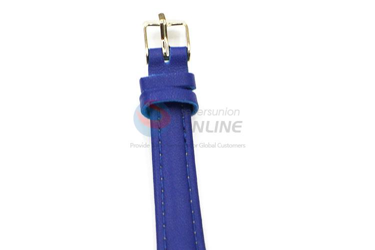 Fashionable Blue Wrist Watch with Leathern Watchband for Sale