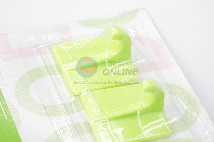 Popular Top Quality 3 Pcs Green Color Plastic Sticky Hook