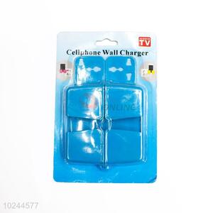 Fashion Design Blue Plastic Cellphone Wall Charger