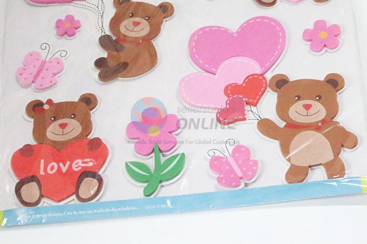 Hot sale lovely bear EVA wall/window sticker