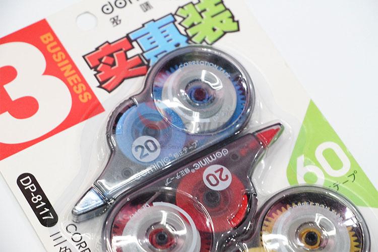 Competitive Price 3pc Eco-Friendly Correction Tape Set for Students