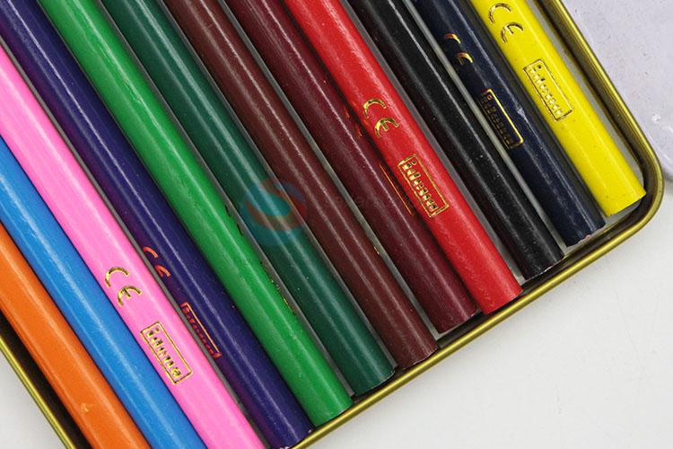 Hot Sales Promotional Printed Cheap 12 Colors Colour Pencil for School