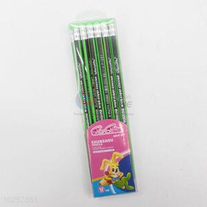 Top Quality Green Striped Drawing Sketching Pencil Wooden Pencil