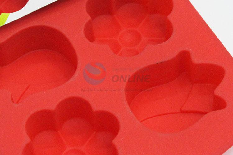 Wholesale low price red flower shape cake mould