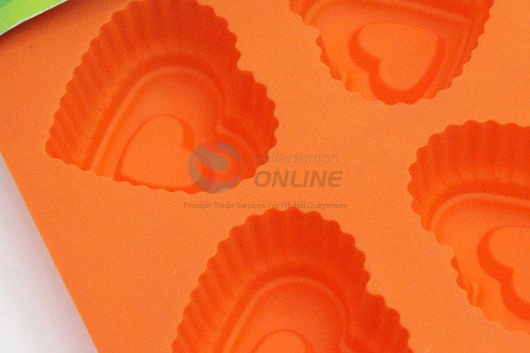 Cool high sales orange loving heart shape cake mould