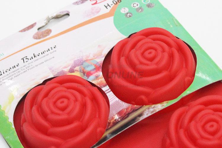 High sales red flower shape cake mould