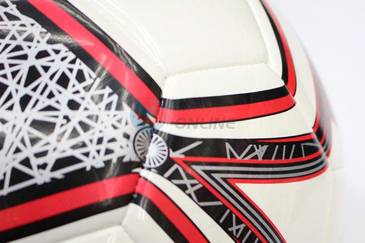 Fashion Style Waterproof Match Football with Straw Mat Grain, Soccer Ball with Rubber Liner