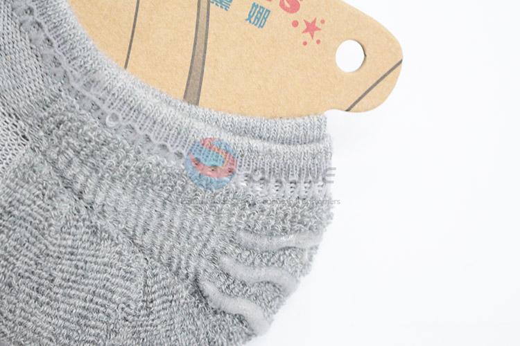 High quality non-slip gray summer ankle socks