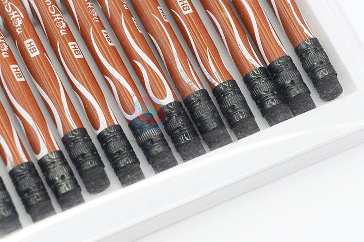 Factory Direct High Quality 12pcs HB Pencils Set With Black Lead