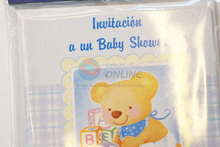 Cartoon Cute Bear Pattern Paper Greeting Card Birthday Card Gift Card