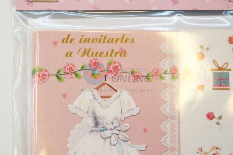 Princess Dress Pattern Paper Wishes Card/Greeting Card/Birthday Card