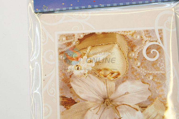 New Arrival Flower Pattern Wedding Cards/Best Wishes Card