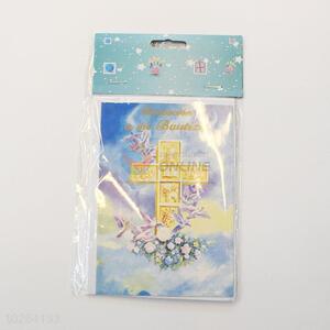 Beautiful Flower and Crucifix Pattern Paper Wishes Card/Greeting Card