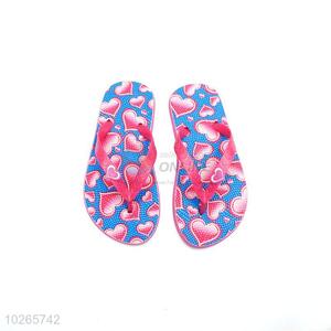 Nice Red Heart Printed Summer Slippers for Sale