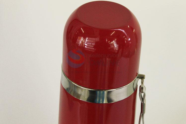 Best Selling Red Color Lemon Pattern 304 Stainless Steel Vacuum Cup Portable Water Bottles