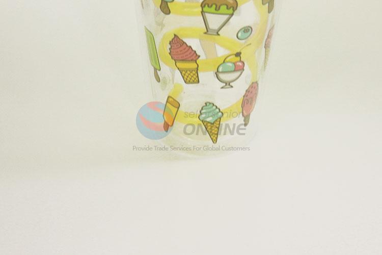 Plastic Cup with Straw High Temperature Cup Water Plastic Transparent Portable Ice Cream Drinking Bottle