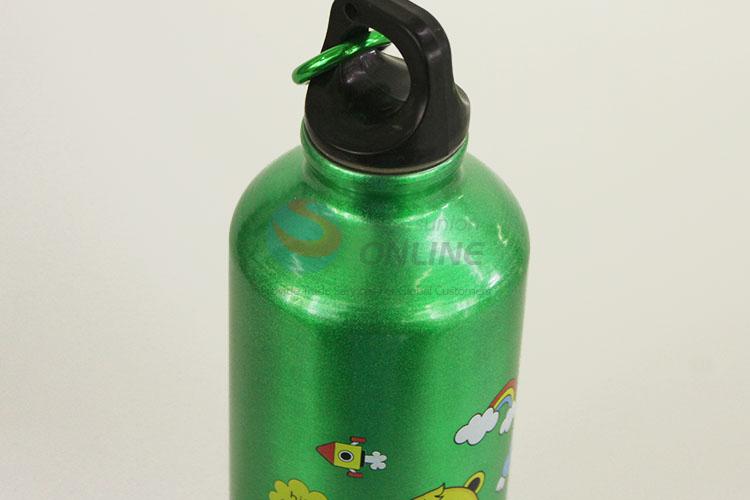 Top Selling Green Color Cartoon Bear Simple Style Sports Water Bottle Mug Cup Flask