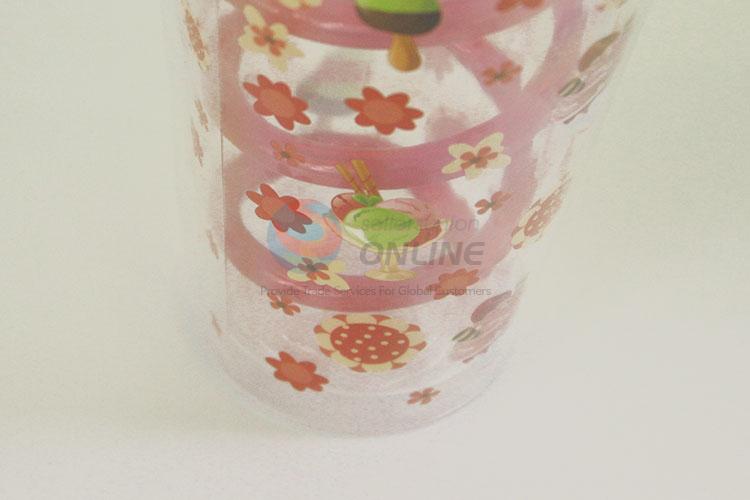 Fashion Plastic Cup with Red Crooked Straw Creative Personalized Coffee Milk Tea Cup Potable Cup