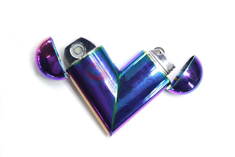 Delicate Heart Shaped Stainless Iron USB Lighters for Sale