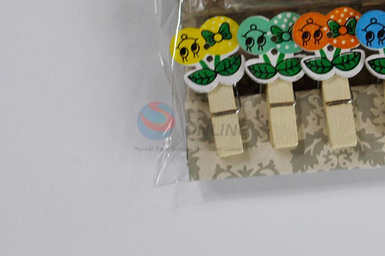 New Office Accessories Cute Mini Cartoon Shaped Wooden Clips