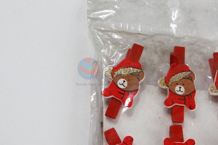 Hot Selling Cartoon Red Bear Clips Craft Postcard Clips Office Supplies