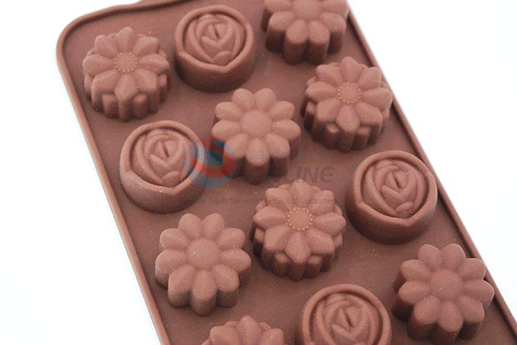 Custom Flower Shape Chocolate Silicone Mould Biscuit/Dessert Baking Mould